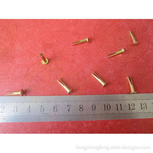 Manufacturer Supply Bronze Color Small Metal Split Rivets